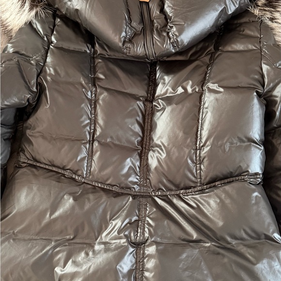 Mackage Black Puffer Coat with Fur Trim - Picture 4 of 5